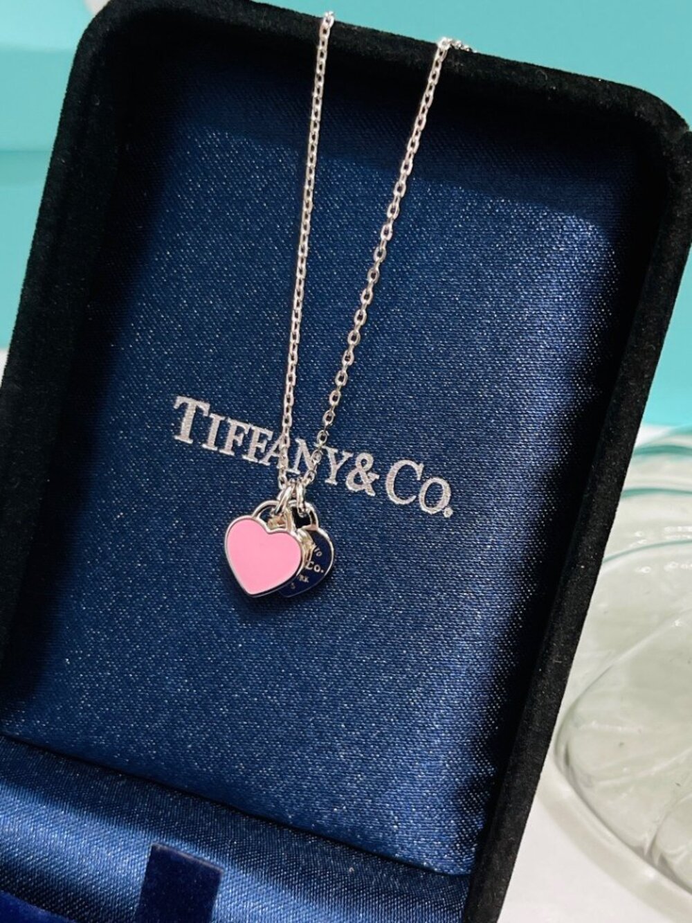 Tiffany Style Open Heart Key Necklace